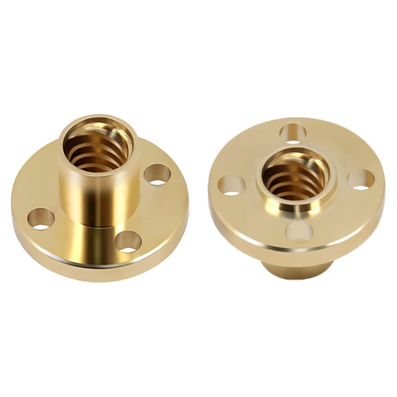 CTWHA 4PCS T8 Lead Screw Brass Nut 2mm Pitch 8mm Lead 3D Printer Z-Axis T8 Lead Screw 3D Printer DIY Accessory Used with Motor Machine Tool Guide Screws - Image 4